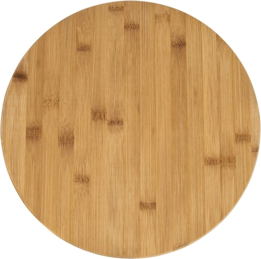 Draaiende ronde bamboe serveerschaal 32 cm