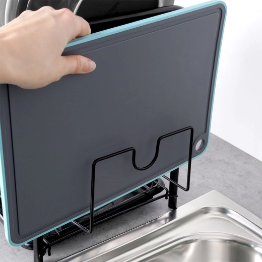 Houder voor snijplank en bestekmandje