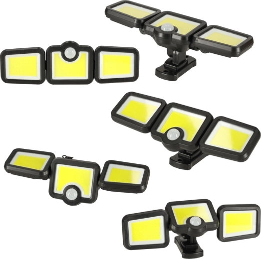 Drie verstelbare schijnwerpers voor brede verlichting
