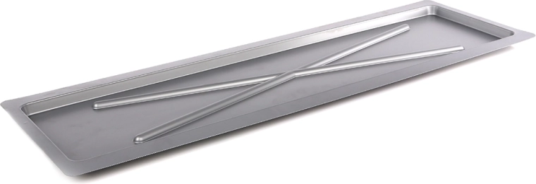 Metpol zilverkleurige brede afdruipbak 75 × 24,7 cm voor keukenafdruiprek 80 cm