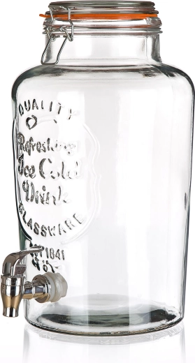Glazen drankdispenser Summer met tapkraan 7 l