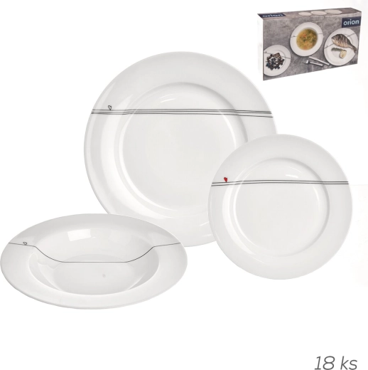 Serviesset Hartjes, rond, 18-delig