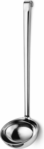 Grote roestvrijstalen soeplepel 45 cm