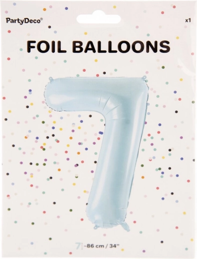 Folieballon cijfer 7 86 cm – Blauw