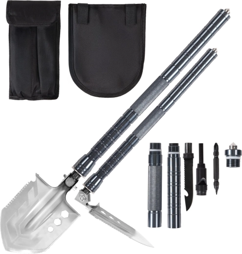 Militaire opvouwbare multifunctionele schep 15-in-1 voor survival en kamperen - 1 stuk