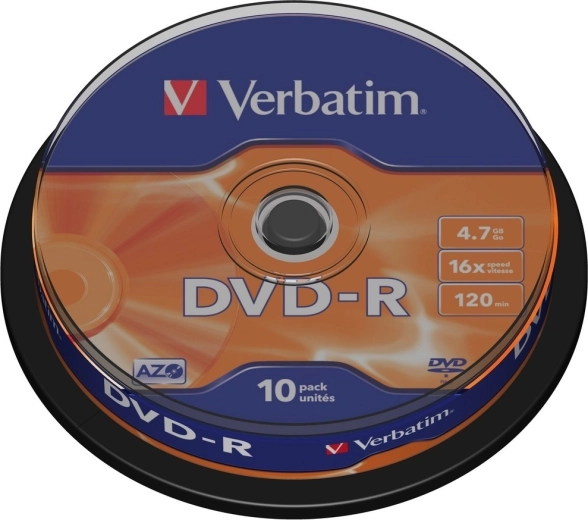 Verbatim DVD-R Matt Silver 4,7 GB 16x - 10 stuks