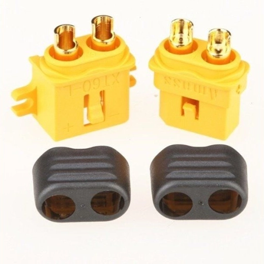 AMASS XT60-L connector met kapje en montagevoet - 1 paar