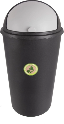 Vuilnisbak met kanteldeksel 25 l, zwart