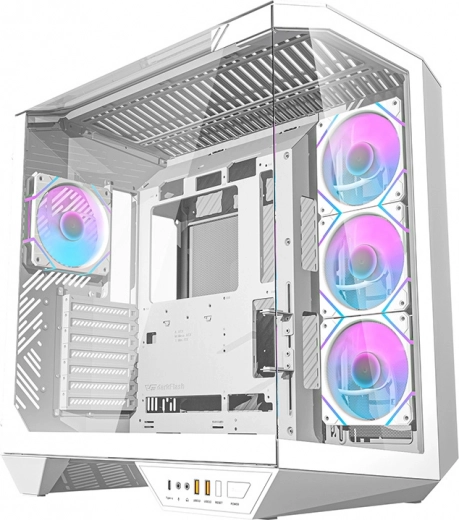 Computerbehuizing Darkflash met RGB-ventilatoren en GPU-houder wit