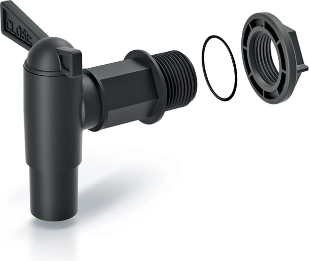 Kraan voor regenton voor regenwater Cantap 2 zwart