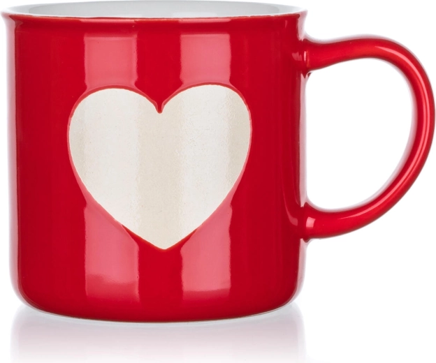 Keramische mok White heart 350 ml