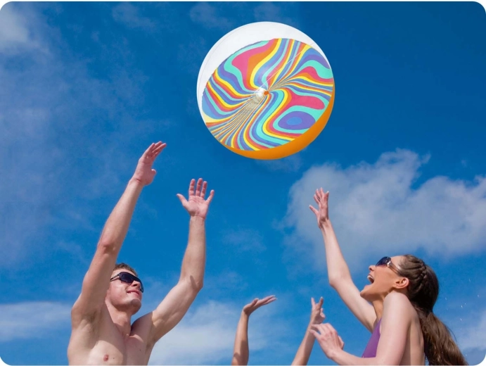 Geweldig voor spelletjes in het water en op het strand