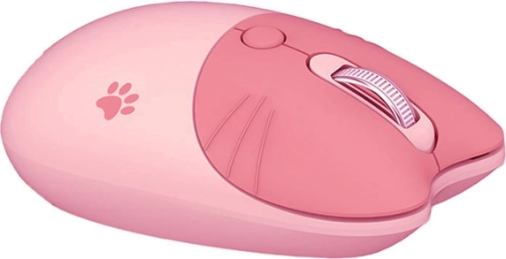 Draadloze MOFII-muis in de vorm van een kat, roze