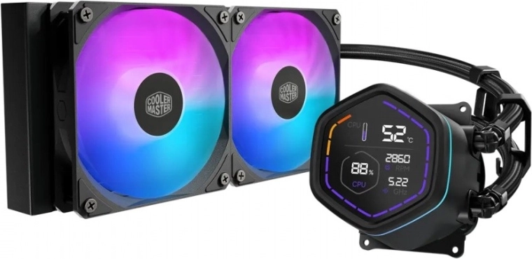 Cooler Master MasterLiquid Core Nex Digital 240 ARGB zwarte waterkoeling voor CPU