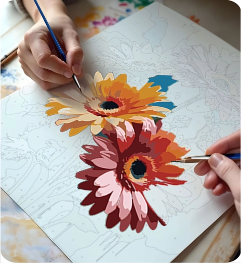 Eenvoudig en precies schilderen dankzij de nummers