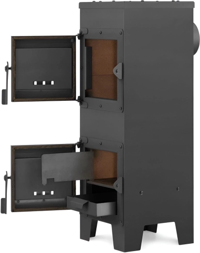 Efficiënte verbranding dankzij chamotte en deflector