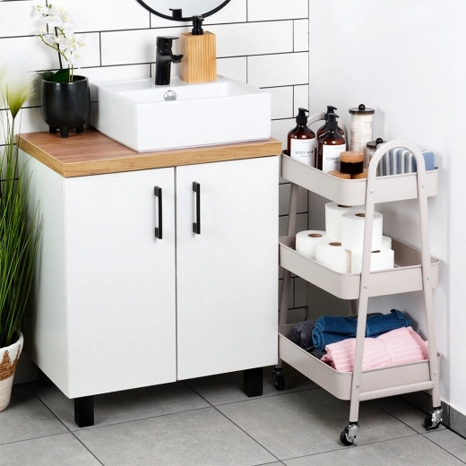 Duurzame metalen constructie in elegant beige