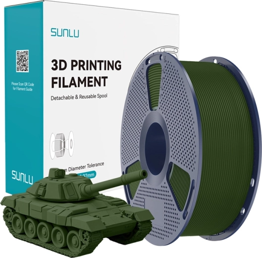 Sunlu PLA+ hogesnelheidsfilament 1,75 mm – olijfgroen
