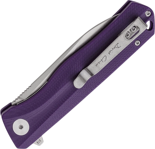 Ergonomische paarse G10-handgreep met broekklem