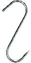 Haak voor rookoven 120 × 5 mm, vertind (10 stuks)
