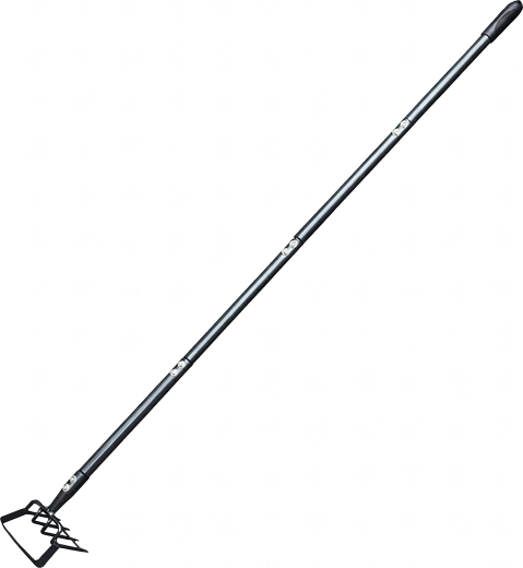 Tuin hak en hark met metalen steel 160 cm, 4-delig met klauwen
