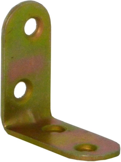 Hoekverbinder met persing 40×18×2 mm, geel verzinkt, verpakking 20 stuks