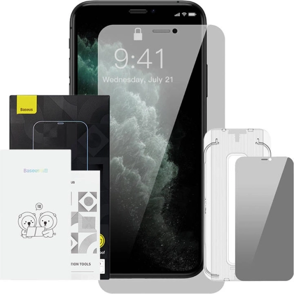 Baseus Crystal privacybescherming gehard glas voor iPhone X/XS