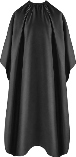 Zwarte waterdichte kappers- en barbercape 140 × 100 cm - 1 stuk