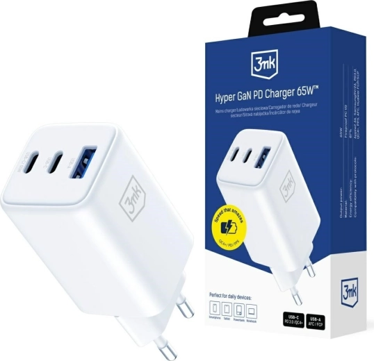 3mk Hyper GaN-oplader 65 W wit