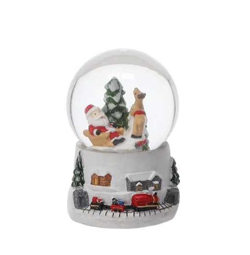 Gedetailleerde winterscènes met de KERSTMAN en een rendier