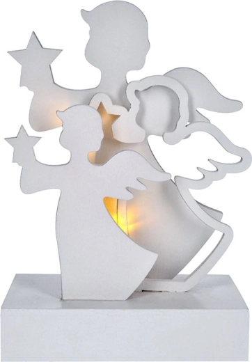 Solight houten led-kerstboom wit - 1 stuk