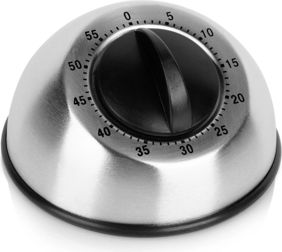Mechanische keukenwekker van roestvrij staal