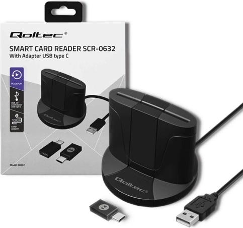 Intelligente chipkaartlezer Qoltec