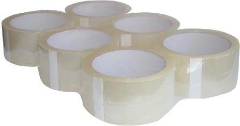 Verpakkingstape 25 mm × 66 m transparant (6 stuks)