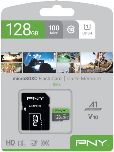 PNY Elite microSDXC 128 GB UHS-I U1 Class 10 geheugenkaart