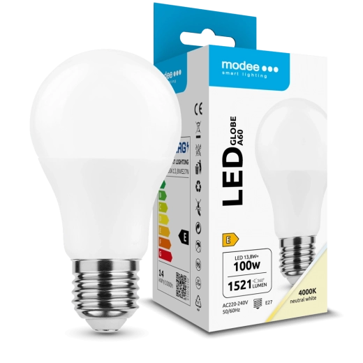 LED-lamp Globe A60 13,8 W E27 360° 4000 K 1521 lm