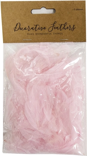 Roze decoratieve veertjes 3 g