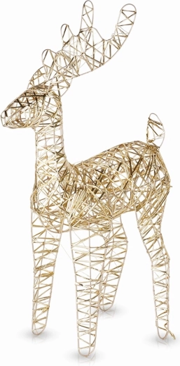 Verlichte gouden rendier 60 LED 60 cm