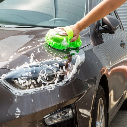Dubbelzijdige microvezelspons voor het wassen van de auto