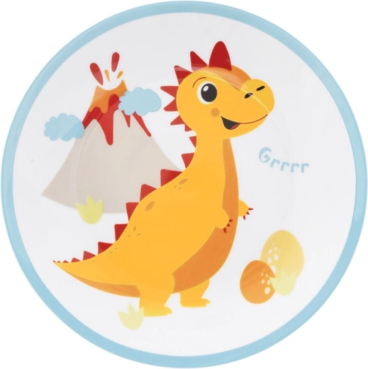Kinder ondiep portiebord DINO 21 cm - 1 stuk