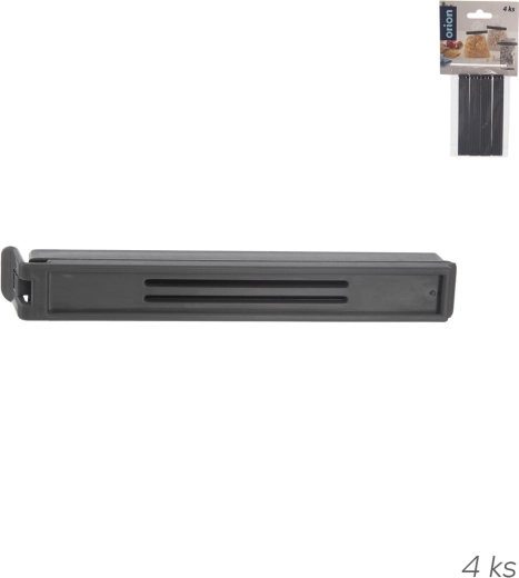 Zakclip UH 10,5 cm, 4 stuks, donkergrijs