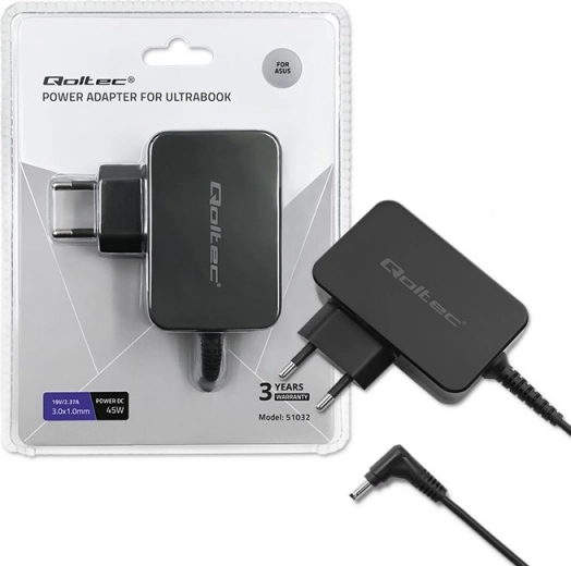 Oplader Qoltec voor Asus laptops 45W