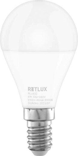 Retlux LED-lamp mini globe E14 6 W warm wit
