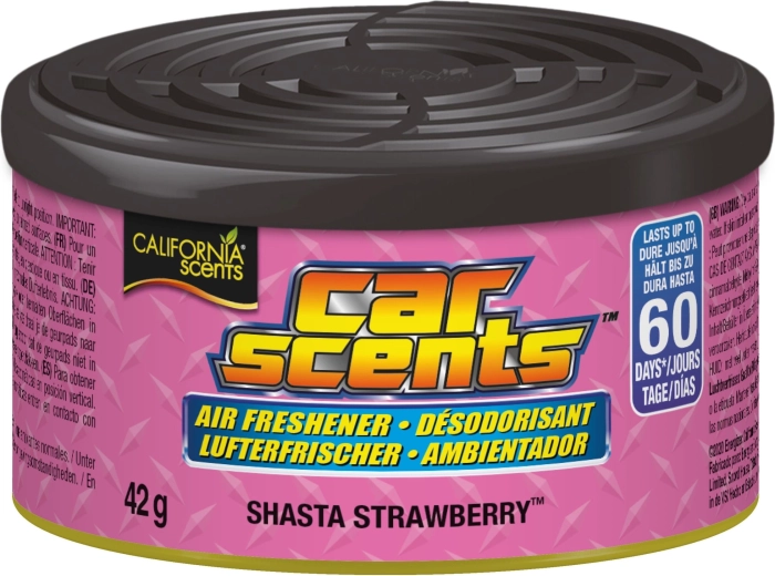 California Scents Shasta Strawberry – autogeur in blik