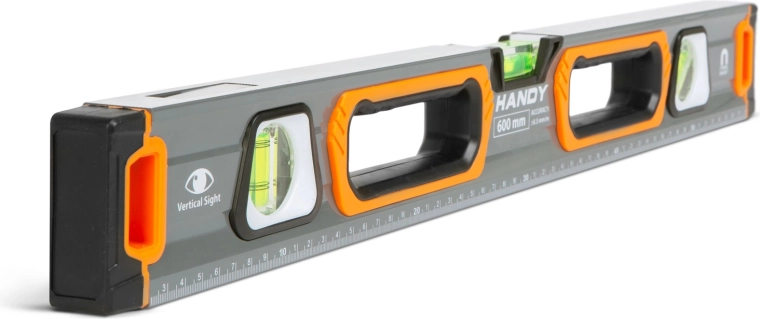 Magnetische aluminium waterpas met spiegel-libelle 600 mm