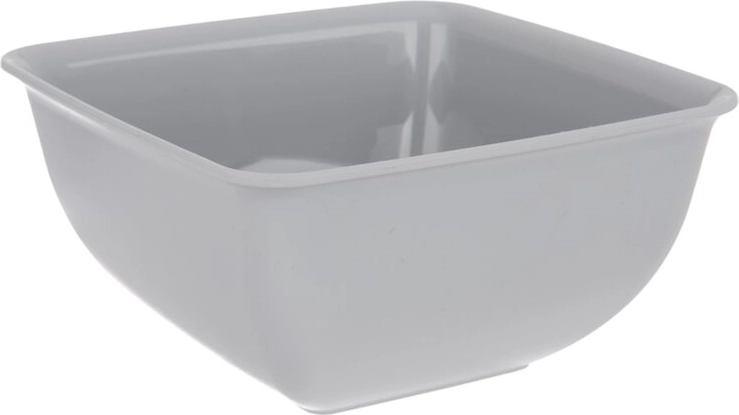 Plastic schaal Sandy vierkant grijs 11,5 × 11,5 cm