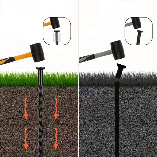 Eenvoudige installatie met hamer