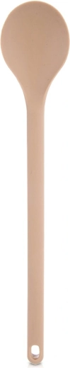 Beige siliconen keukellepel 28 cm