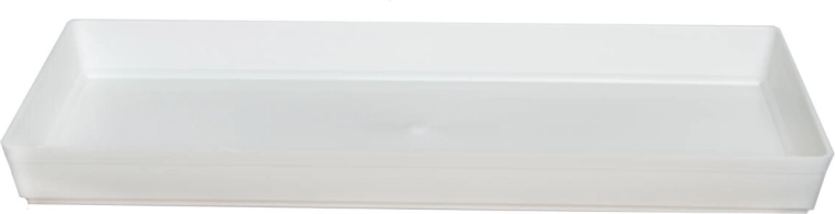 Schotel voor bloembak 40 cm wit