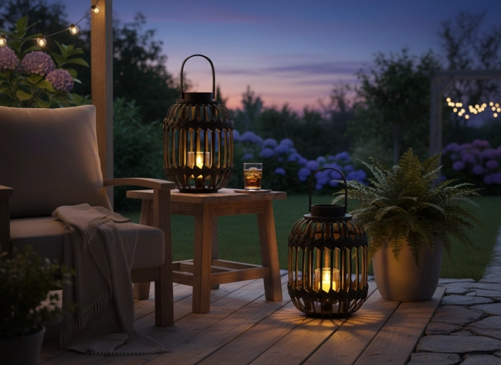 Draagbare lantaarn voor binnen en op het terras